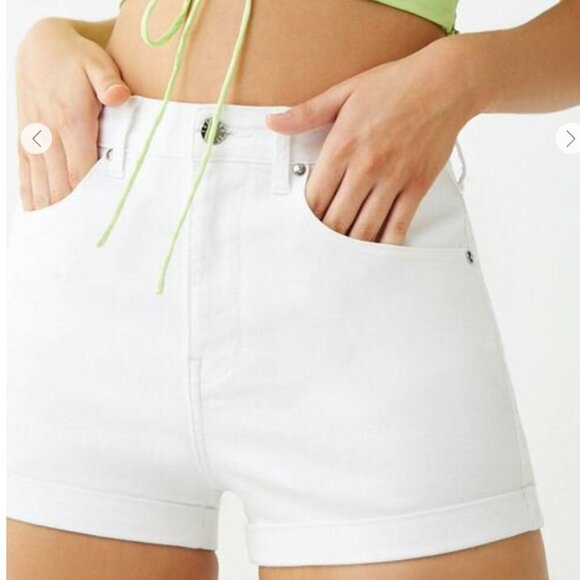 Cielo Jeans Cuffed Hem White Size Large Shorts. - Picture 2 of 6